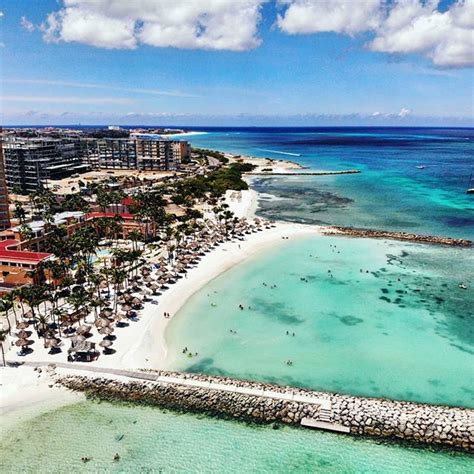 Aerial View of Aruba Beach