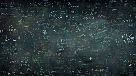 Premium AI Image | Chalkboard with Math Equations Background