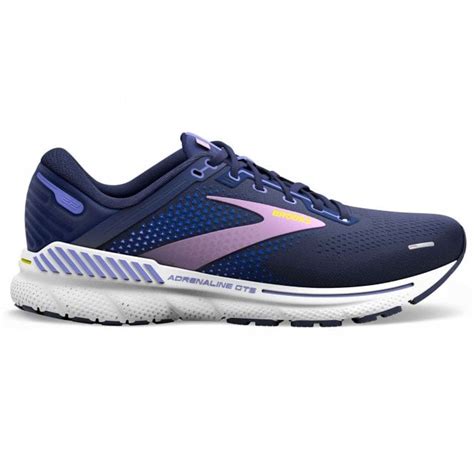 Brooks Adrenaline GTS 22 Wide Womens Running Shoes (Peacoat/Blue Iris/Rhapsody) at ...