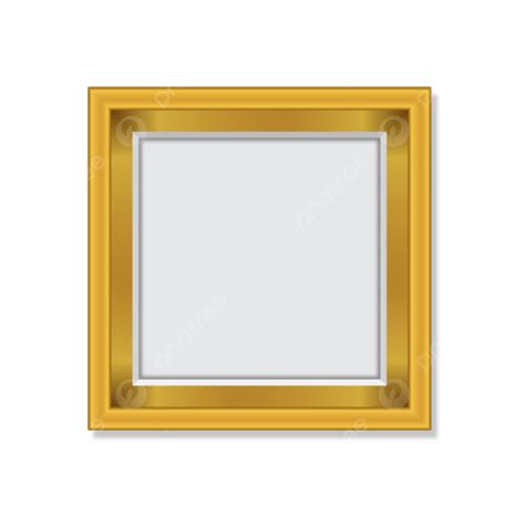 Gold Square Frame Vector PNG Images, Gold Color Square Wooden Frame, Gold, Square, Border PNG ...