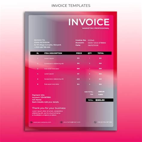 Premium PSD | Creative business invoice templates