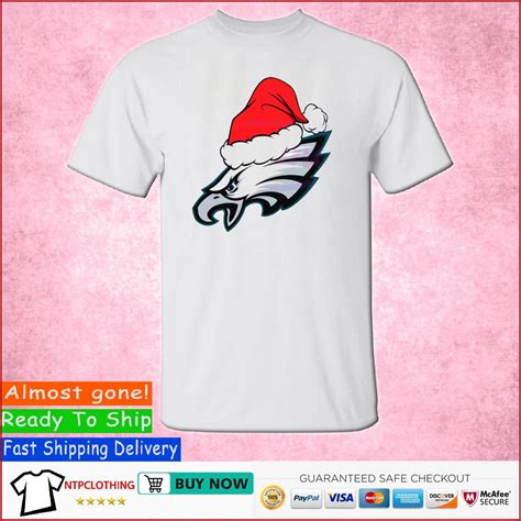 NFL Philadelphia Eagles Santa Hat Logo Christmas 2023 Shirt, hoodie, sweater, long sleeve and ...