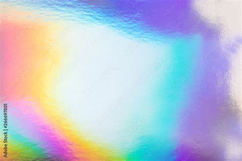 Trendy holographic foil paper close-up. Stock Photo | Adobe Stock