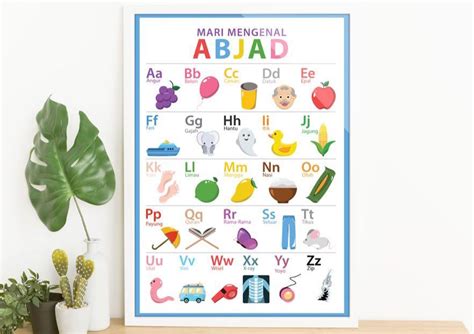 ABC Alphabet Poster Flashcards, English, Malay, Arabic multi language ...