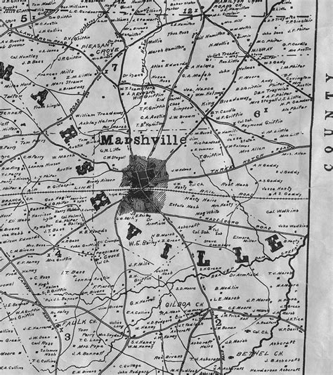 Union County Map, 1907, Union County, North Carolina - ACPL Genealogy ...