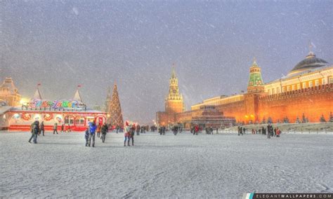 Place Rouge de Moscou en Russie Vacances d'hiver. Fond d'écran HD à ...