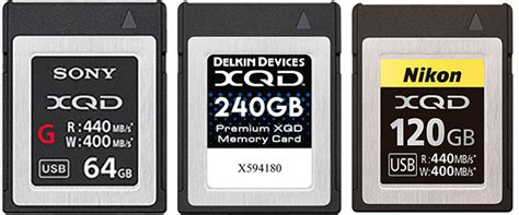 XQD Cards and Readers for Nikon Z6 / Z7