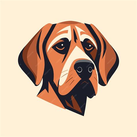 Premium Vector | A logo of a brown dog