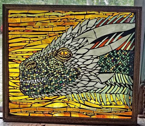 Stained glass dragon window by Chanda Froehle of Groovysquid glass. #drogon #got #gameofthrones ...