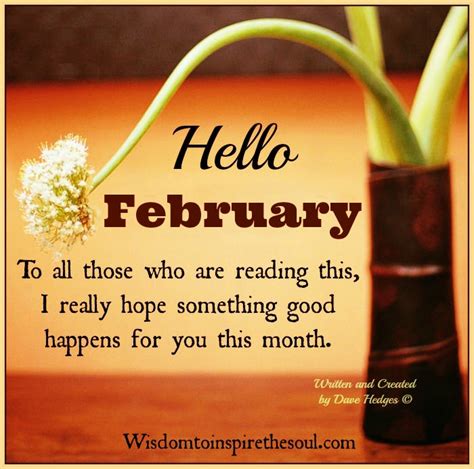 Daveswordsofwisdom.com: Hello February...