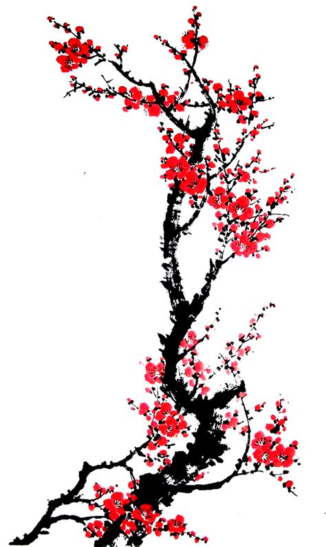 Japanese Artwork, Japanese Prints, Cherry Blossom Drawing, Red And Black Wallpaper, Chinese ...