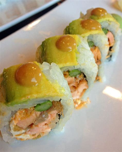 Kabayaki Glazed Salmon Belly Roll | Food out, Food, Salmon bellies