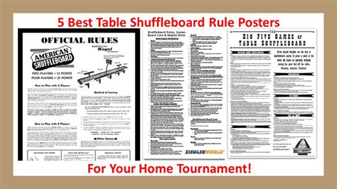 Shuffleboard Rules Printable