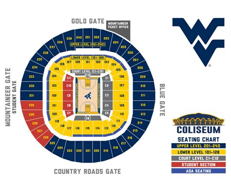 WVU Coliseum Seating Chart - West Virginia University Athletics