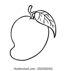 Mango Fruit Clipart Black And White