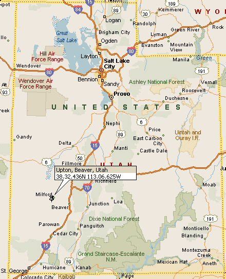 Upton, Beaver County, Utah Map 4