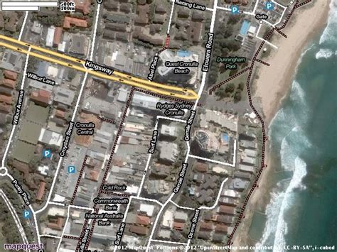 Map of Cronulla, Australia | MapQuest Rydges Sydney - Mark's hotel ...