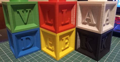 Stackable letter and number cubes (with Croatian, German, and Spanish ...