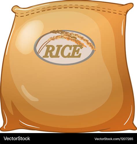 A sack of rice Royalty Free Vector Image - VectorStock