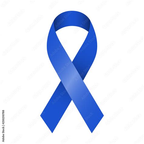 Blue ribbon vector illustration for support and awareness campaigns ...