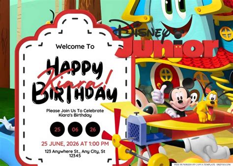 20+ Disney Junior Birthday Invitation Templates