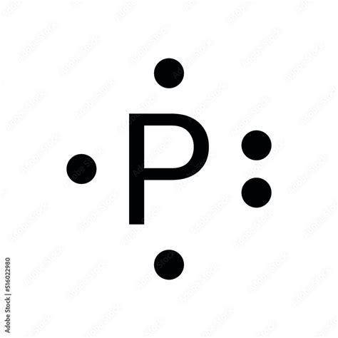 lewis dot structure of phosphorus Stock Vector | Adobe Stock