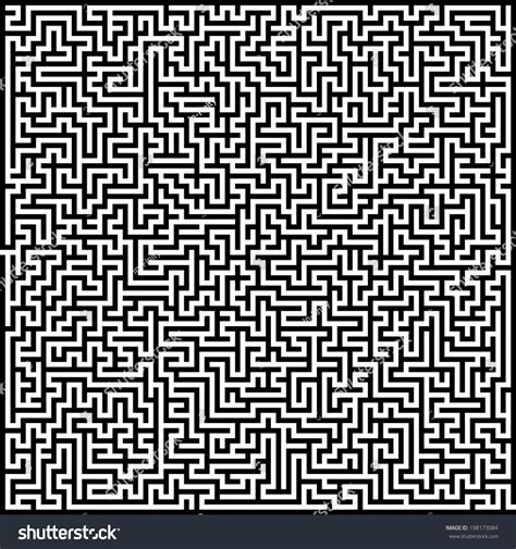 Vector Illustration Maze Black Wall On Stock Vector (Royalty Free ...