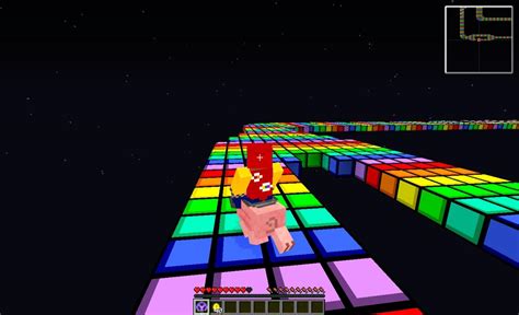 Mario Kart ~ SNES Rainbow Road Minecraft Map