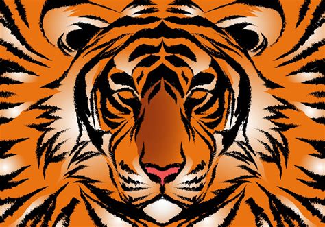 Striped Bengal Tiger Vector 142455 Vector Art at Vecteezy