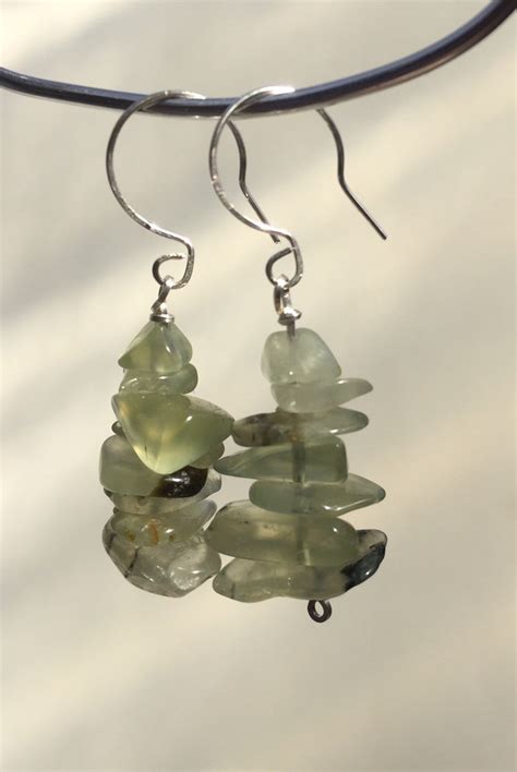 Prehnite Crystals Earrings / Gemstones - Etsy