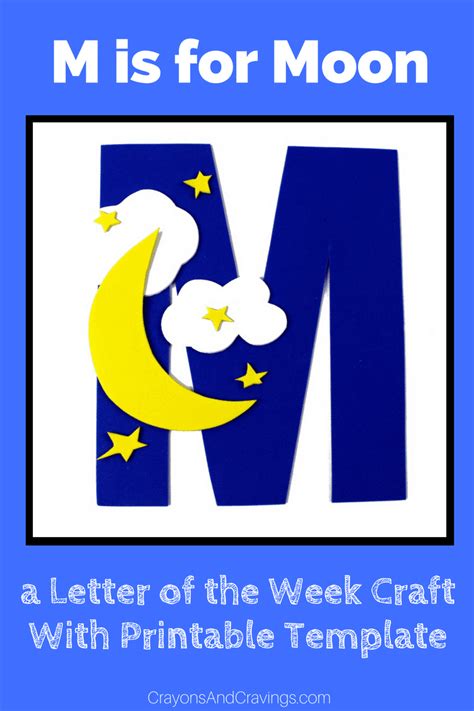 Letter M Craft With Printable – M is For Moon – Letter of the Week