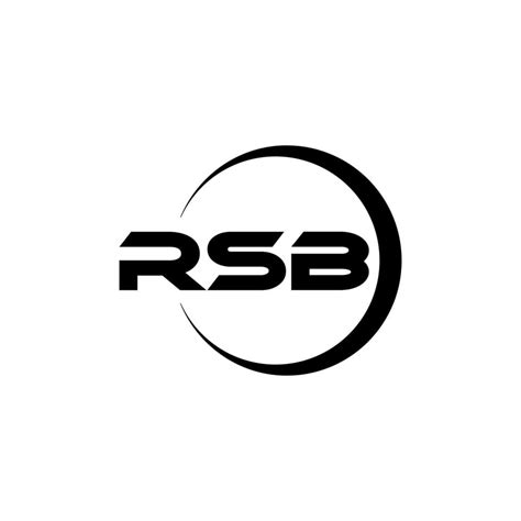 RSB letter logo design in illustration. Vector logo, calligraphy ...