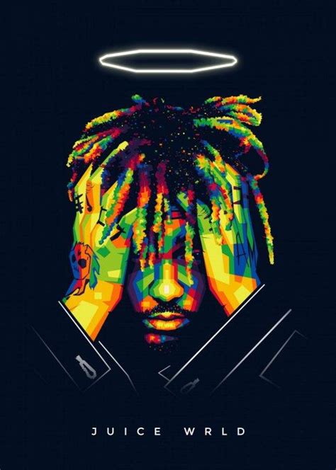 Juice Wrld - Rapper And Singer Wpap – Poster | Canvas Wall Art Print Poster - Canvas Wall Art Decor