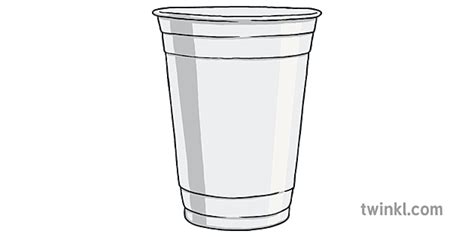 Transparent Plastic Cup Illustration - Twinkl