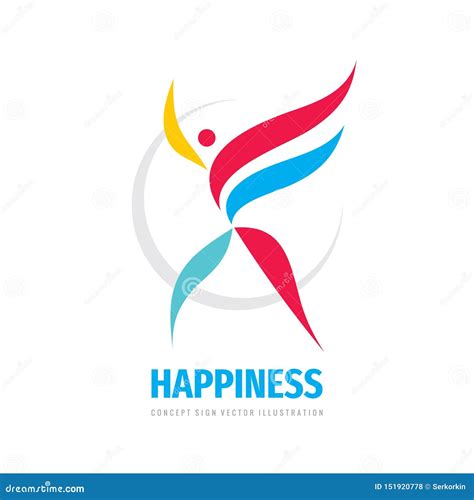 Happiness Business Logo Design. Human Development Creative Icon Sign ...