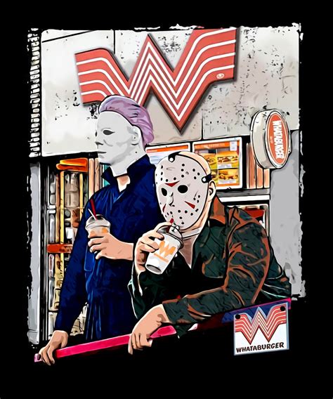 Michael Myers And Jason Voorhees Whataburger Digital Art by Duong Dam - Fine Art America