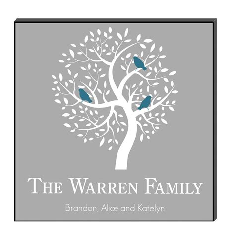 Personalized Family Tree Wall Art Panel