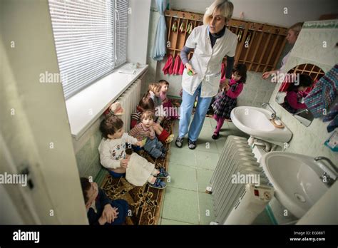 Kids sitting on the pots in WC, Orphanage 'Zhytomyr regional children ...