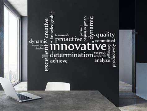 Vinyl Wall Art Decal innovative Workplace Word Cluster Business Work Office Warehouse Company ...