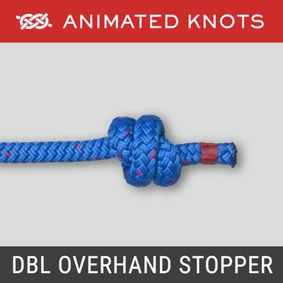 Double Overhand Stopper | How to tie a Double Overhand Stopper using ...