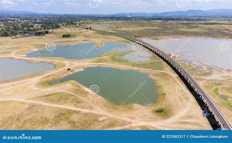 Aerial Unseen View of Railroad Tracks of Floating Train Bridge Stock Image - Image of floating ...