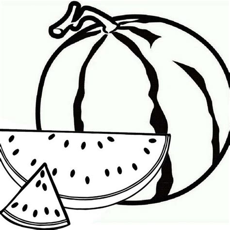 Sweet and Fresh Watermelon Coloring Pages for Children and Families ...