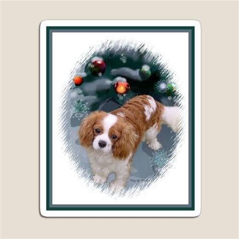 "Cavalier King Charles Spaniel Christmas Gifts" Magnet for Sale by ...