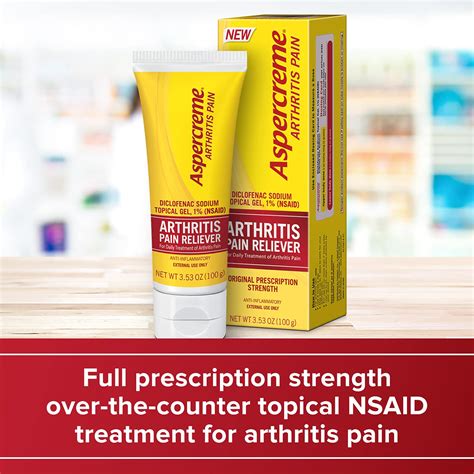 Aspercreme Arthritis Pain Relief Gel 100g, Prescription Strength Non ...