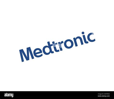 Medtronic, rotated logo, white background Stock Photo - Alamy