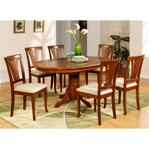 East West Furniture Avon 5 Piece Pedestal Oval Dining Table Set with ...