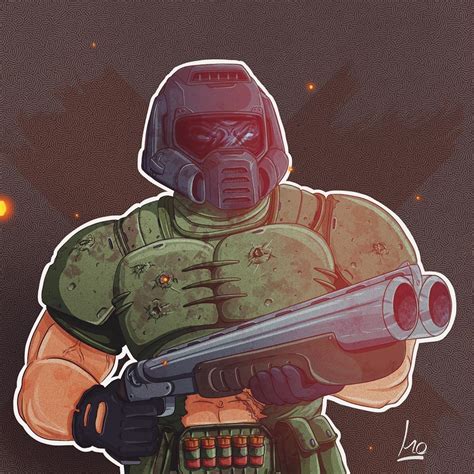 DOOMGUY Fan art | Комиксы, Игровые арты, Рисунки