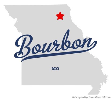 Map of Bourbon, Knox County, MO, Missouri