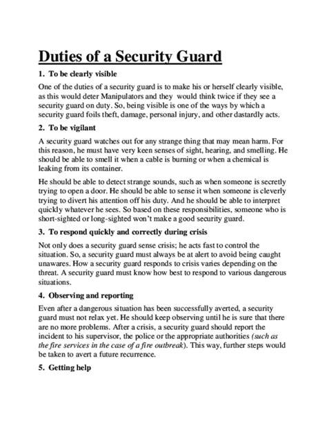 (DOC) Duties of a Security Guard | Chakrapani Nadimpally - Academia.edu