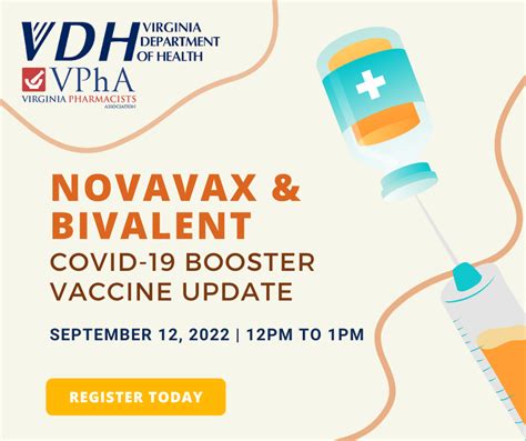 VDH: NovaVax and Bivalent COVID-19 Booster Vaccine Update - Virginia Pharmacy Association